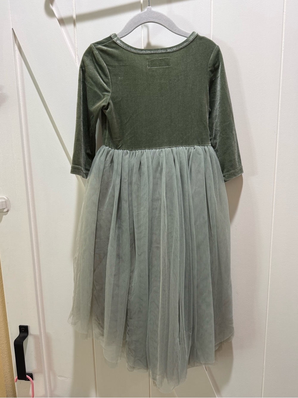 Taylor Joelle Hi-Lo Velvet Tulle Dress - 3T - Picture 2 of 3